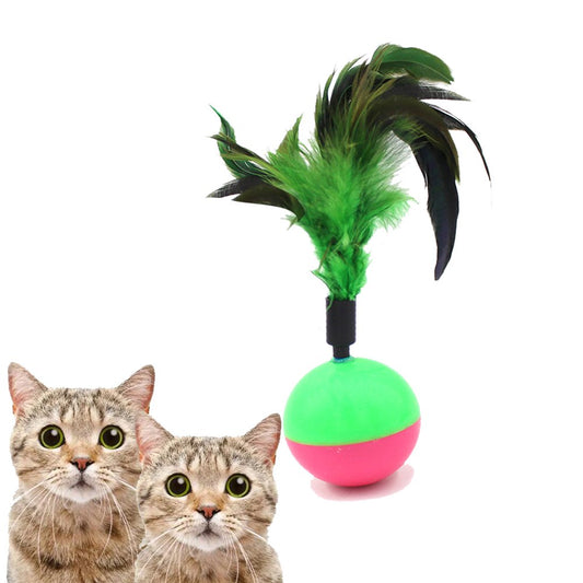 Feelers Cat Toy Tumbler, Feather Cat Toy for Cat Kitten Indoor Exercise, Cat Interactive Ball Toys, 1 PCS Animals & Pet Supplies > Pet Supplies > Cat Supplies > Cat Toys Feelers 1  