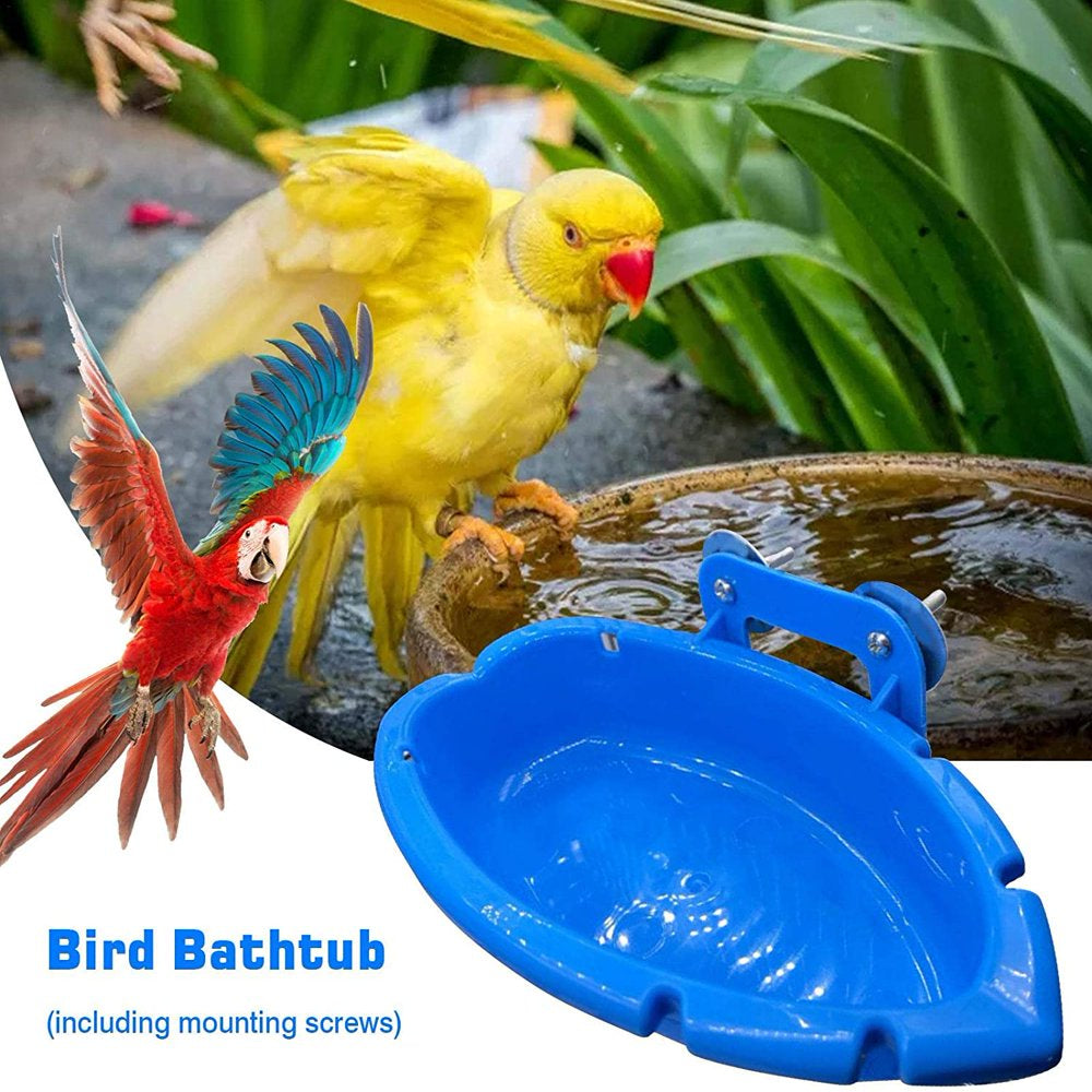 Bird Bath Bird Cage Accessories Basin Parrot Cage Hanging Bath Box Bird Baths Bath Bowl, Multi-Function Bath/Feeding Bowl Animals & Pet Supplies > Pet Supplies > Bird Supplies > Bird Cage Accessories Acndey   