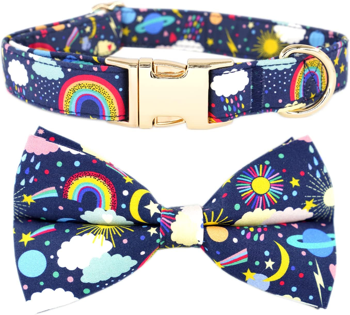 Bow Tie Dog Collar Rose Gold Dog Collar White Navy Bowtie Dog Collar Summer Dog Collar(M) Animals & Pet Supplies > Pet Supplies > Dog Supplies > Dog Apparel T.A bird   