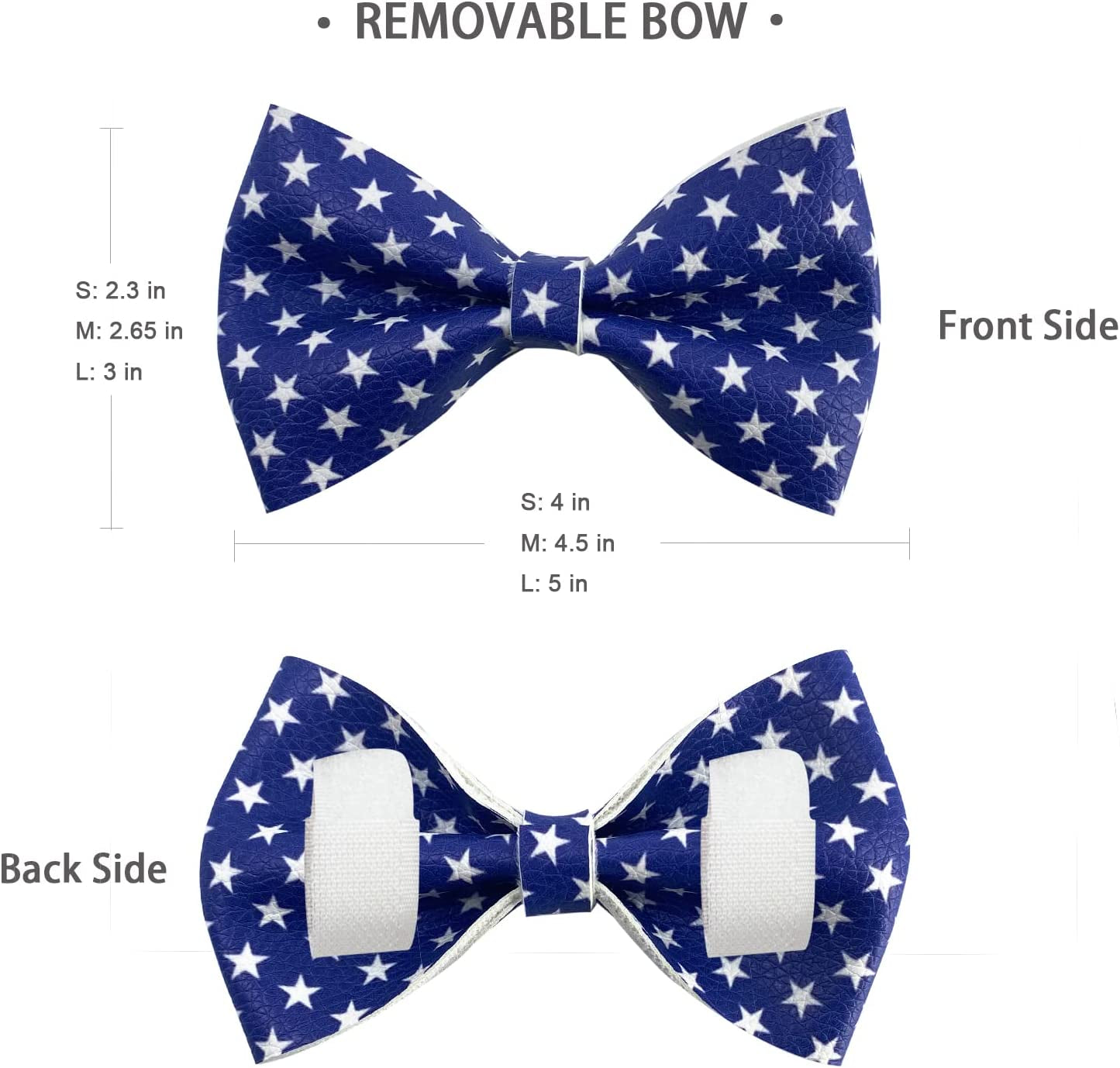 Wondrella American Flag Dog Collar, Cute Bowtie Dog Collars with Metal Buckle, Blue Pet Collar Bow Tie for Meduim Dogs Animals & Pet Supplies > Pet Supplies > Dog Supplies > Dog Apparel Wondrella   