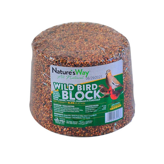 Nature'S Way All-Natural Wild Bird Food, for Quail, Doves, Sparrows and Finches, 5 Lbs. Block Animals & Pet Supplies > Pet Supplies > Bird Supplies > Bird Food GRO-WELL BRANDS INC   