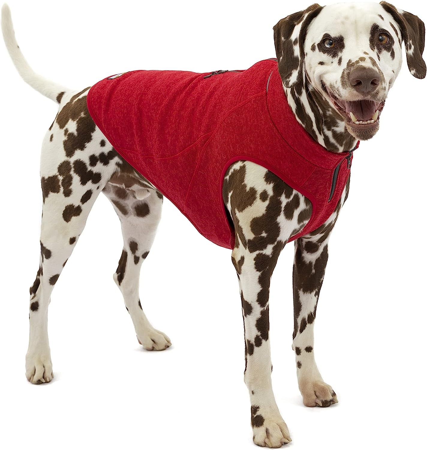 Kurgo K9 Core Dog Sweater | Year-Round Sweater for Dogs | Dog Fleece Vest | Knit Fleece Pet Jacket | Fleece Lining | Lightweight | Zipper Opening for Harness | Adjustable Neck | Black | Medium Animals & Pet Supplies > Pet Supplies > Dog Supplies > Dog Apparel Radio Systems Corporation Heather Red Medium 