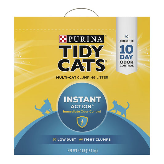 Purina Tidy Cats Clumping Cat Litter, Instant Action Multi Cat Litter, 40 Lb. Box Animals & Pet Supplies > Pet Supplies > Cat Supplies > Cat Litter Nestlé Purina PetCare Company   
