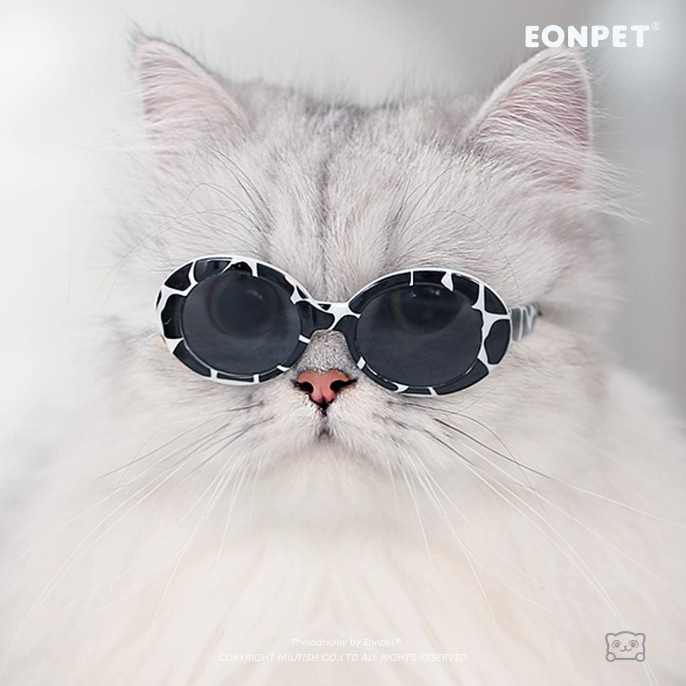 Eonpet Alien Pet Sunglasses, Cat and Dog Sunglasses, Cat and Dog Glasses Eyewear Photos Props Accessories Cosplay Glasses (Cow Pattern, Alien Glasses) Animals & Pet Supplies > Pet Supplies > Dog Supplies > Dog Apparel Miufish   