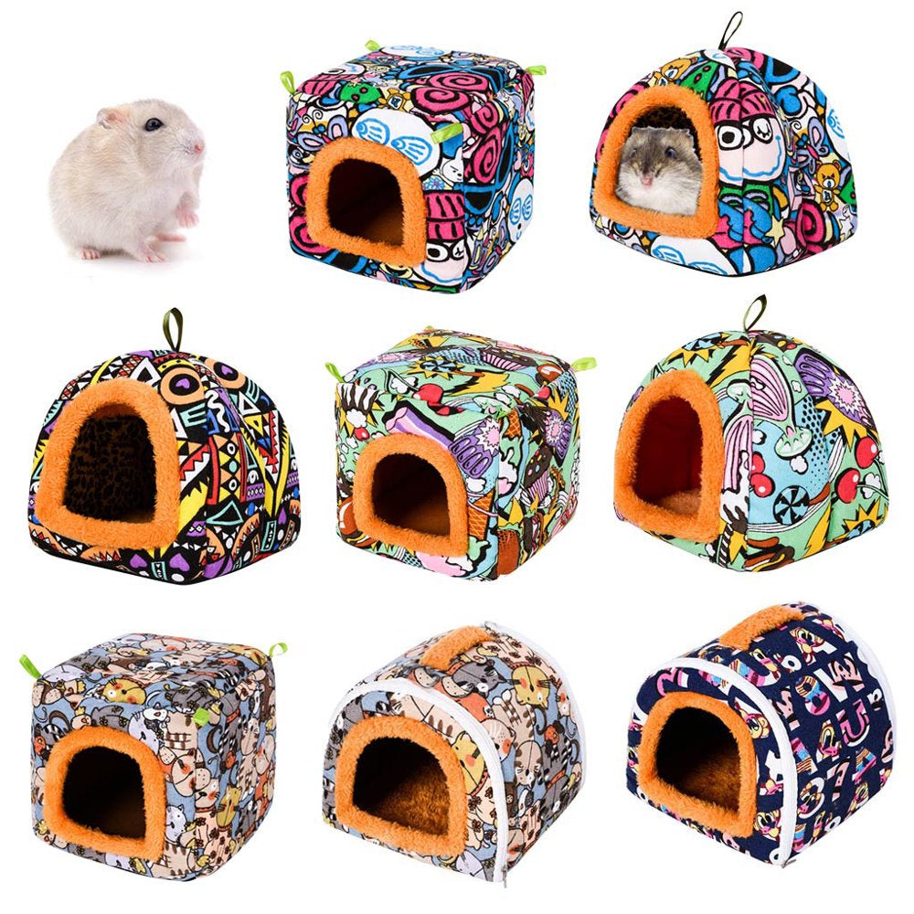 Heroneo Small Animal Guinea Pigs Hamster Hedgehog Bed House Warm Cage Bed Habitat Cave