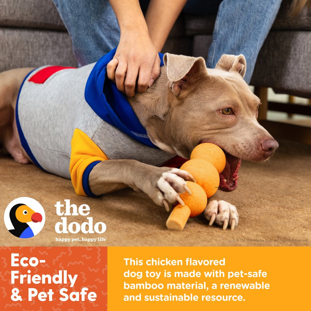 The Dodo 8" Nylon+Bamboo Chicken Flavor Dental Dog Chew Toy, Dog Toy