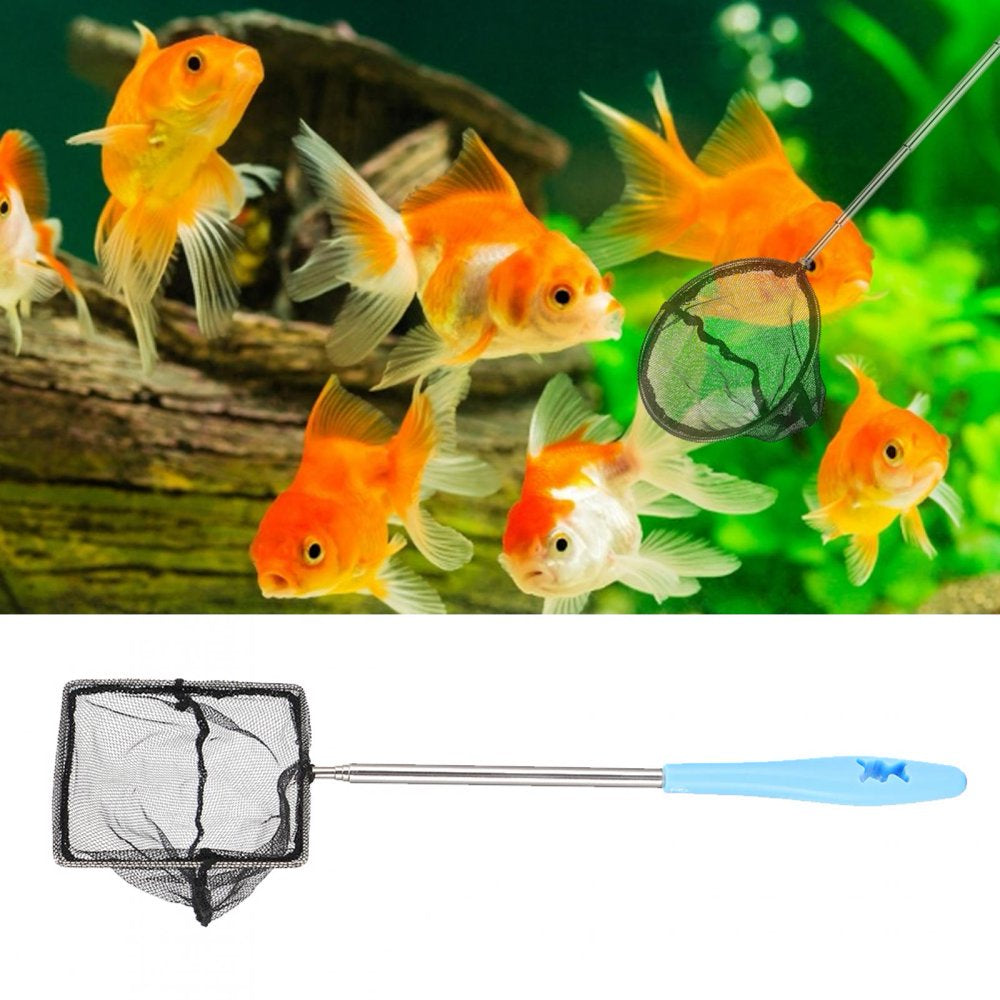 LYUMO Aquarium Fine Mesh Net Stainless Steel Aquarium Extendable Fish Shrimp Net with Long Handle,Aquarium Fish Net,Aquarium Extendable Fish Net Animals & Pet Supplies > Pet Supplies > Fish Supplies > Aquarium Fish Nets LYUMO   