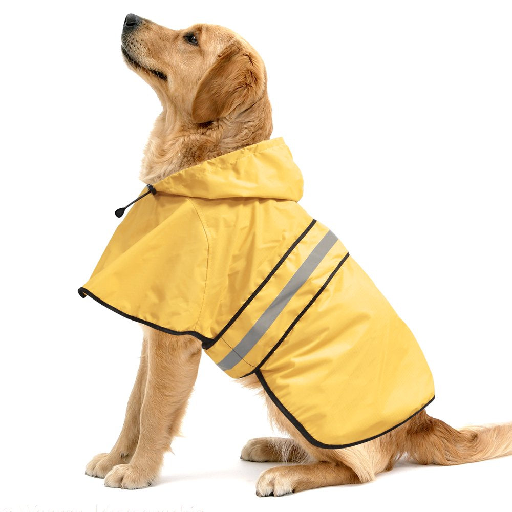 Bseen Dog Raincoat Hooded - Waterproof Reflective Pet Rain Jacket (Green, Large) Animals & Pet Supplies > Pet Supplies > Dog Supplies > Dog Apparel Dongguan Bison Sports Articles Co. Ltd. L [Neck: 19.7"; Chest Girth: 19"-32"; Length: 22.5"] Yellow 