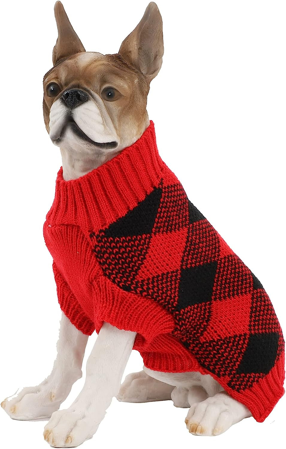 HAPEE Christmas Dog Sweaters for Small Dogs, Argyle Winter Xmas Pet Clothes Animals & Pet Supplies > Pet Supplies > Dog Supplies > Dog Apparel MPT.Co.Ltd   