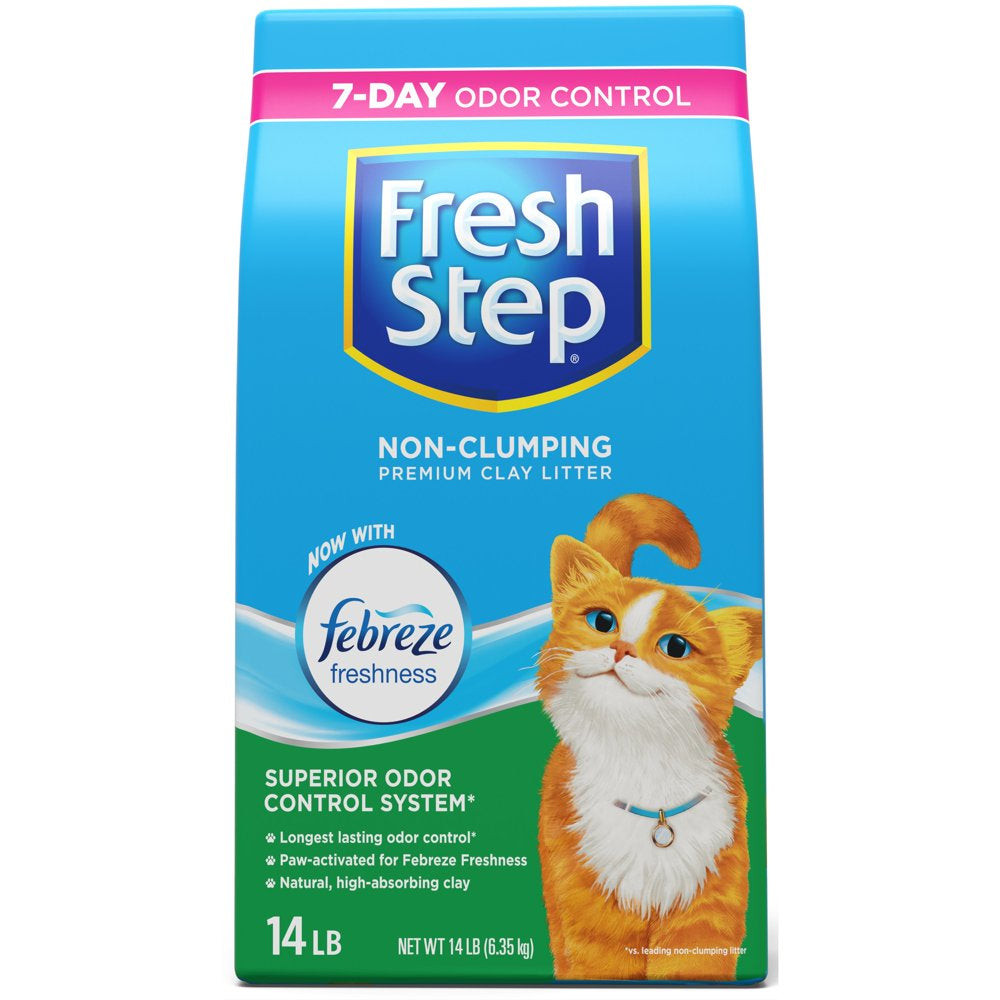 Fresh Step Non-Clumping Premium Cat Litter with Febreze Freshness, Scented, 14 Pounds Animals & Pet Supplies > Pet Supplies > Cat Supplies > Cat Litter The Clorox Company   