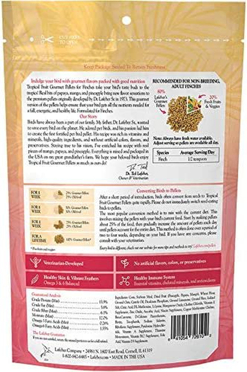 Lafeber Premium Daily Diet Pellets Pet Bird Food, Made with Non-Gmo and Human-Grade Ingredients, for Finches, 5 Lb Animals & Pet Supplies > Pet Supplies > Bird Supplies > Bird Food Lafeber Company   