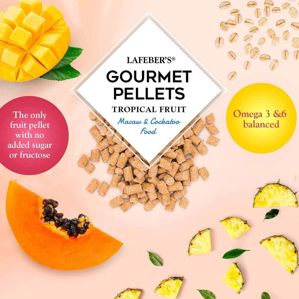 Lafeber 041054726621 4 Lbs Tropical Fruit Gourmet Pellets Bird Food for Macaw Animals & Pet Supplies > Pet Supplies > Bird Supplies > Bird Food Lafeber   