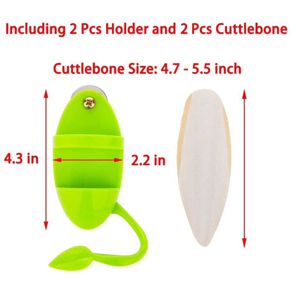 Kreigaven 2 Pcs Bird Cuttlebone Holder Bird Cage Bowl Stand Food Holder with 2 Pcs Cuttlebone for Bird Parrot Budgie Conure (4.7-5.5 Inch) Animals & Pet Supplies > Pet Supplies > Bird Supplies > Bird Cages & Stands Kreigaven   