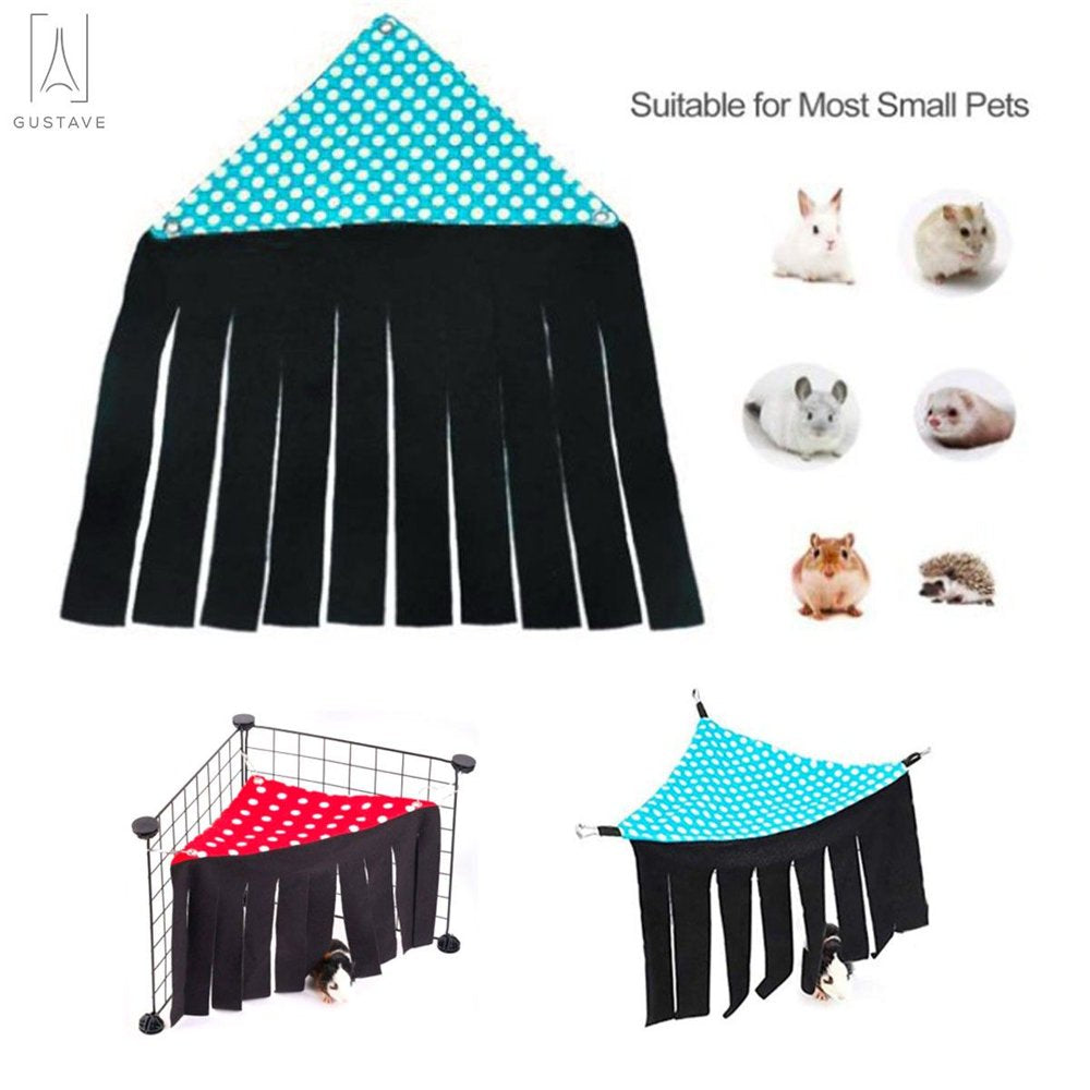 Gustavedesign Small Animal Corner Hideout Corner Cloth Tassels Pet Hideaway Hammock and Sleeping Bed for Pet Guinea Pig Ferret Chinchilla Hedgehog Squirrel Rabbit "Blue Point" Animals & Pet Supplies > Pet Supplies > Small Animal Supplies > Small Animal Bedding Gustave   