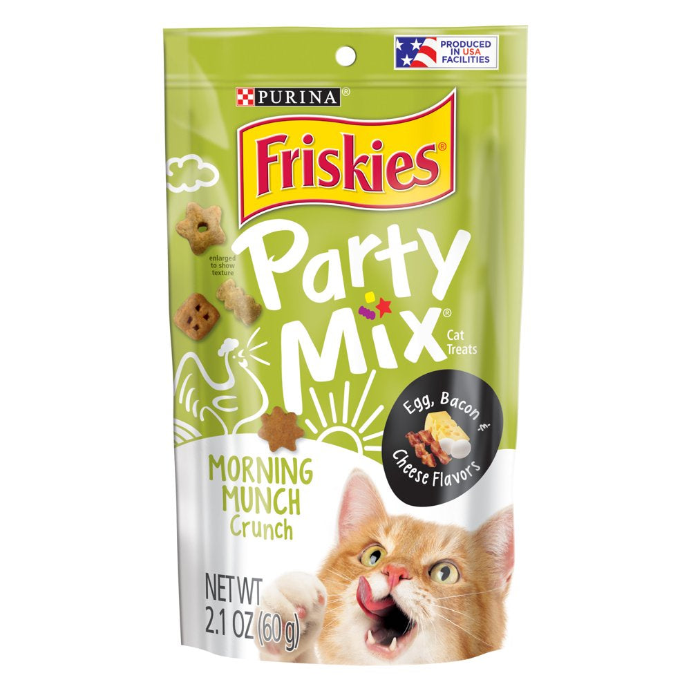 Purina Friskies Cat Treats, Party Mix Crunch Morning Munch - 2.1Oz Animals & Pet Supplies > Pet Supplies > Cat Supplies > Cat Treats Nestlé Purina PetCare Company 2.1 oz 1 