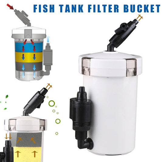 Aquarium External Filter Canister Table Top Fish Tank Energy Saving Adjustable Flow Valve New