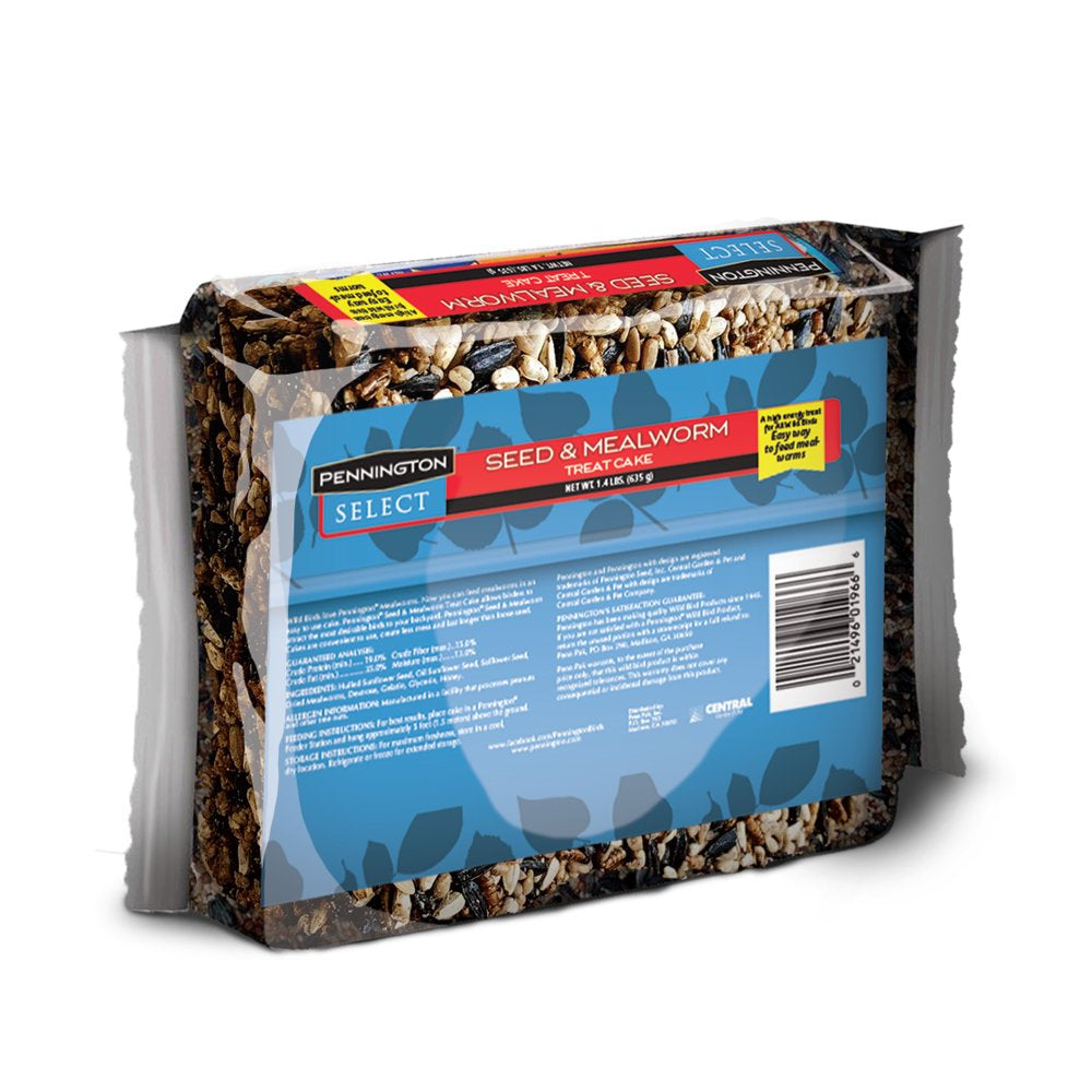 Pennington Seed & Mealworm Treat Cake, Wild Bird Feed, 1.4 Lb. Animals & Pet Supplies > Pet Supplies > Bird Supplies > Bird Treats CENTRAL GARDEN & PET COMPANY   