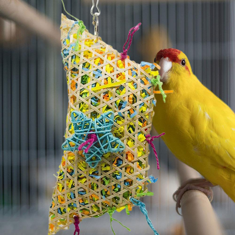 Fovolat Bird Chewing Toys Bird Shredding Toys Parrot Cage Shredder Toy Bird Shredding Toys Relieves Boredom Bird Chew Toys Enhance Mood Parrot Cage Shredder Accessories for Cockatiel Astonishing Animals & Pet Supplies > Pet Supplies > Bird Supplies > Bird Cage Accessories Fovolat   