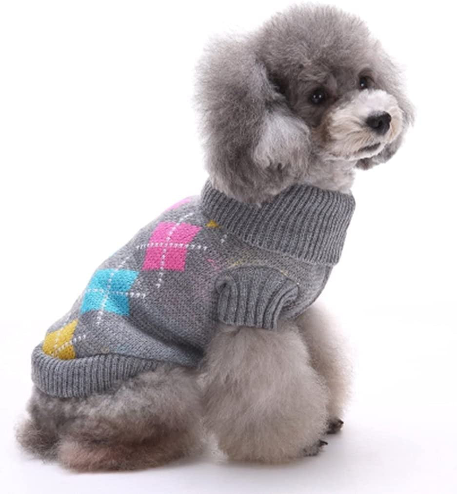 Medium Dog Argyle Sweater Cute Winter Pets Clothes Animals & Pet Supplies > Pet Supplies > Dog Supplies > Dog Apparel BBPET   