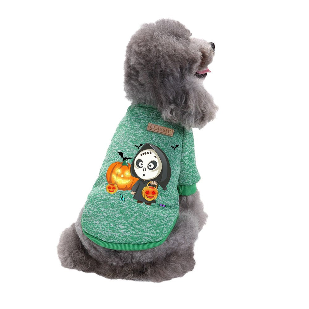 EQWLJWE Dog Halloween Costumes Pumpkin, Ghost Pet Sweaters Funny Puppy Cat Knitwear Clothes Holiday Party Outfit Apparel for Small Midum Dogs Halloween Clearance under $5.00 Animals & Pet Supplies > Pet Supplies > Cat Supplies > Cat Apparel EQWLJWE   