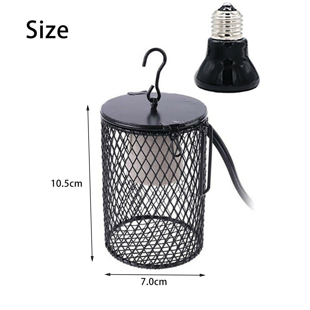 BOOBEAUTY Reptile Ceramic Heat Lamp Holder,Pet Heating Bulb Holder Lamp for Amphibian Snake Lizard Turtle with Switch Anti-Hot Cage  Boobeauty   