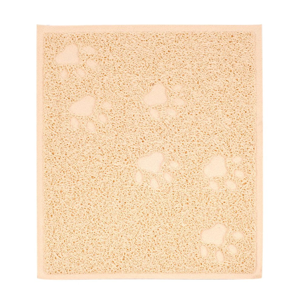 Cat Litter Pads Cat Litter Mat Kitty Litter Trappings Mat for Litter Boxes Kitty Litter Mat to Trap Mess Scatter Control Washable Indoor Pet Rug and Carpet Pets Plastic Beige Animals & Pet Supplies > Pet Supplies > Cat Supplies > Cat Litter Box Mats GNEIKDEING One Size Beige 