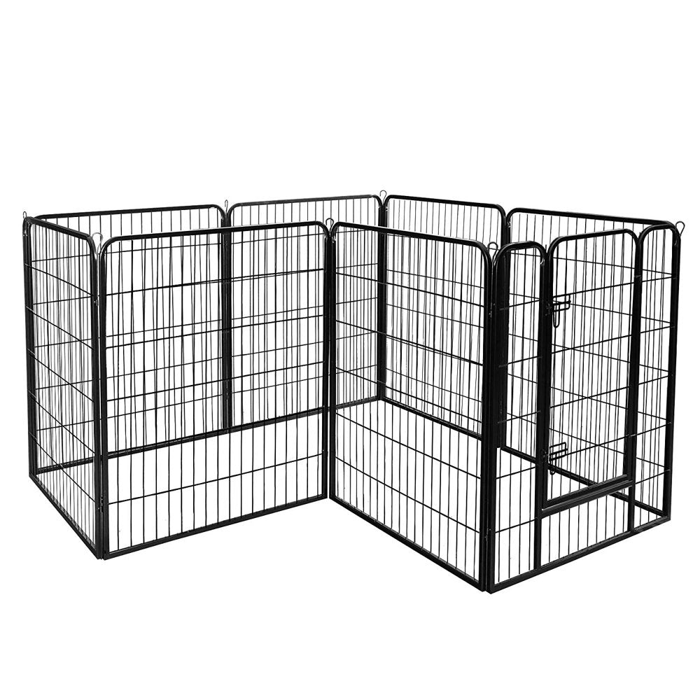 Dog Fence 8 Panels 40" H Pet Playpen Metal Outdoor Portable Camping Dog Fences Runs Cage Foldable Exercise Pens Fencing with Doors Indoor Temporary Fence for Dogs, Puppy, Garden Animals & Pet Supplies > Pet Supplies > Dog Supplies > Dog Kennels & Runs ChuHeDianZi   