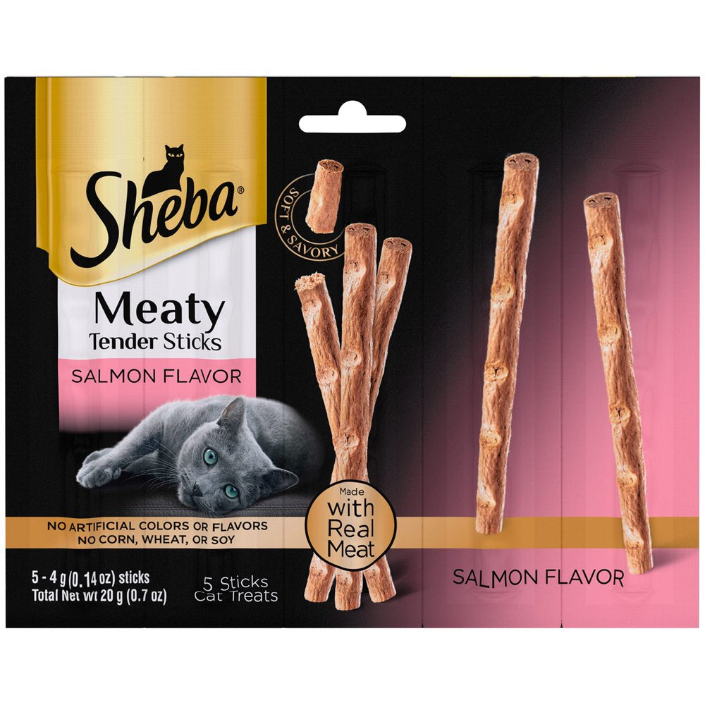 SHEBA Chicken Flavor Soft & Stick Treats for Cat, 0.7 Oz. (5 Count) Animals & Pet Supplies > Pet Supplies > Cat Supplies > Cat Treats Mars Petcare Salmon  