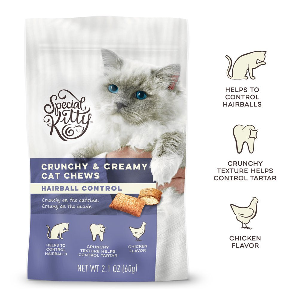 Special Kitty Hairball Control Crunchy & Creamy Cat Treats, Chicken Flavor, 2.1 Oz Animals & Pet Supplies > Pet Supplies > Cat Supplies > Cat Treats Wal-Mart Stores, Inc.   