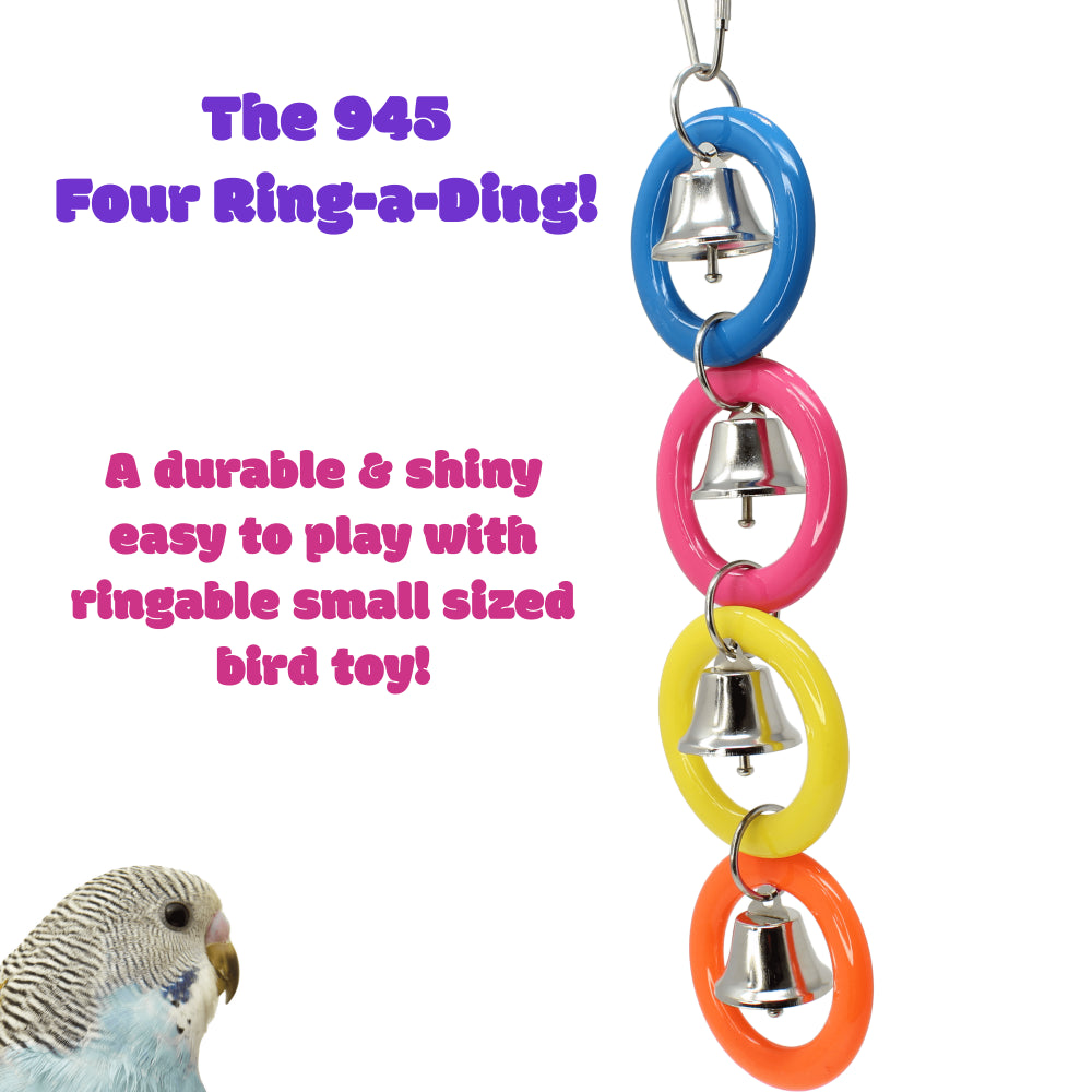 Bonka Bird Toys 945 4 Ring a Ding Bird Toy. Animals & Pet Supplies > Pet Supplies > Bird Supplies > Bird Toys Bonka Bird Toys   