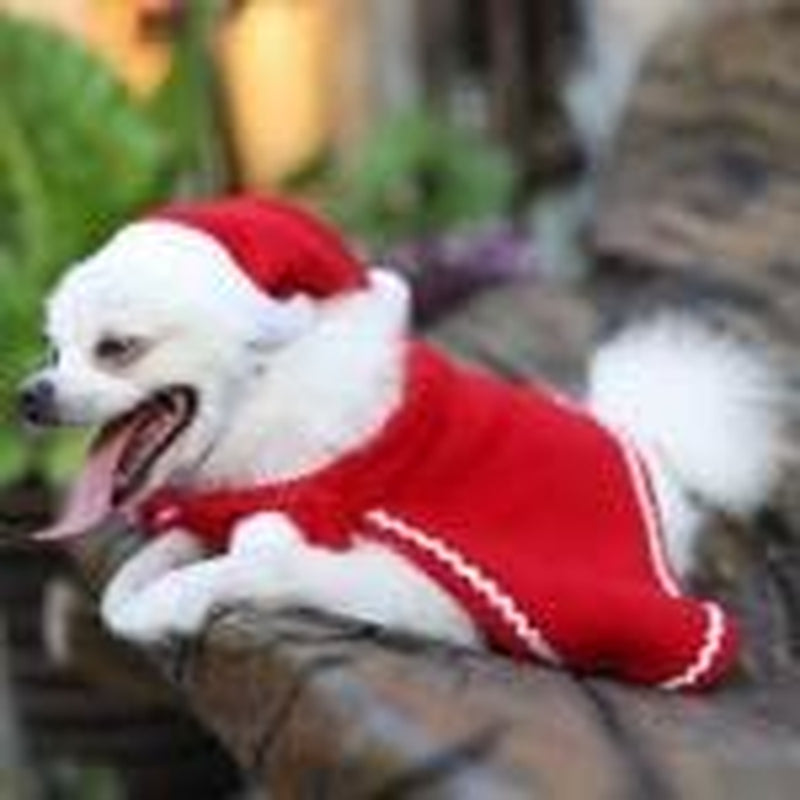 Cat Dog Cloak, Santa Claus Christmas Clothes,Puppy Santa Red Scarf Hat Head Funny Christmas Clothes,Costume for Puppy Kitten(Hat&Scarf) Animals & Pet Supplies > Pet Supplies > Dog Supplies > Dog Apparel LIJUCHEN   