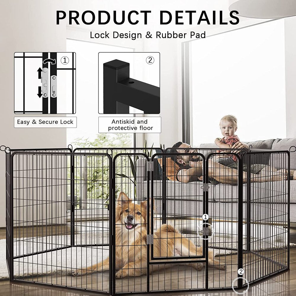 Waleaf Bold Dog Playpen for Outdoor, 16 Panels 24''/30''/40'' Height Metal Puppy Dog Fence Indoor Outdoor,Pet Exercise Pen for Rv,Camping,Yard Animals & Pet Supplies > Pet Supplies > Dog Supplies > Dog Kennels & Runs Vitesse   