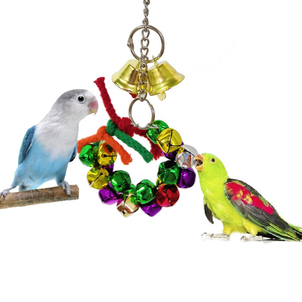 Visland 1/5Pcs Bird Toy, Hanging Swing Funny Parrot Rattan Ball Chew Toy for Small Parakeets, Cockatiels, Conures, Finches, Budgie, Macaws, Parrots, Love Birds Animals & Pet Supplies > Pet Supplies > Bird Supplies > Bird Toys Visland   