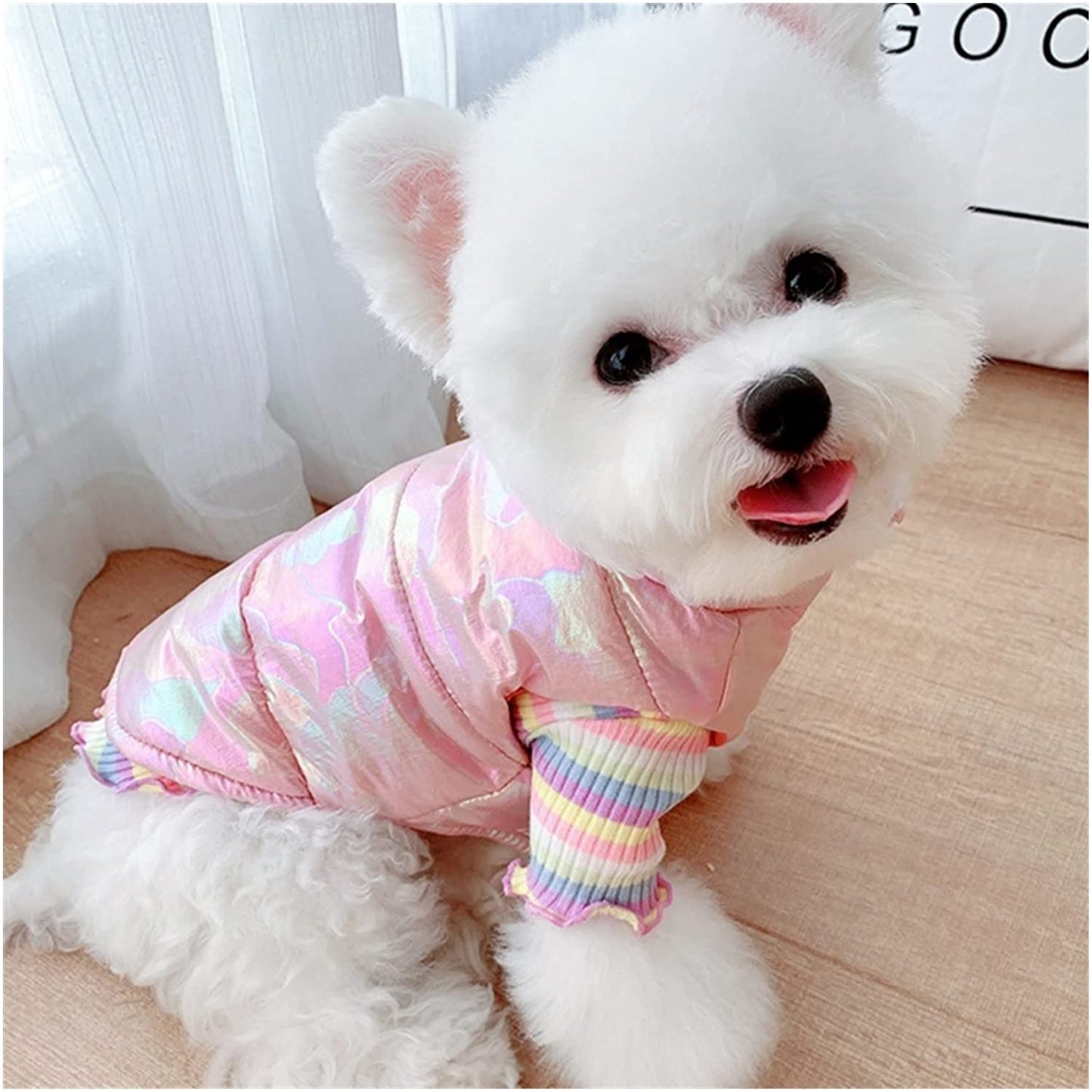 Keffiyeh Pet Clothes for Small Dogs Puppy Pet Jacket Warm Vest Dog Coat Clothing (Color : Pink, Size : Medium) Animals & Pet Supplies > Pet Supplies > Dog Supplies > Dog Apparel keffiyeh   