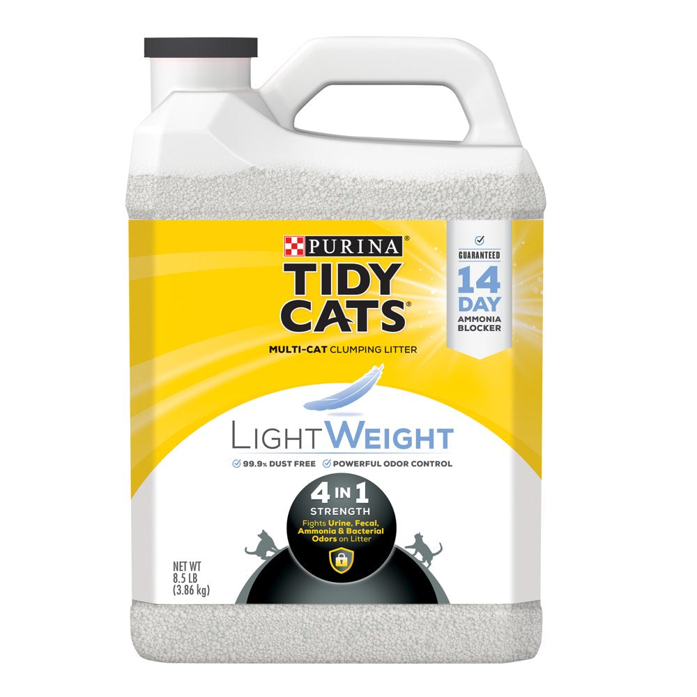 Purina Tidy Cats Light Weight, Low Dust, Clumping Cat Litter, Lightweight 4-In-1 Strength Cat Litter, 17 Lb. Pail Animals & Pet Supplies > Pet Supplies > Cat Supplies > Cat Litter Nestlé Purina PetCare Company 8.5 lbs  