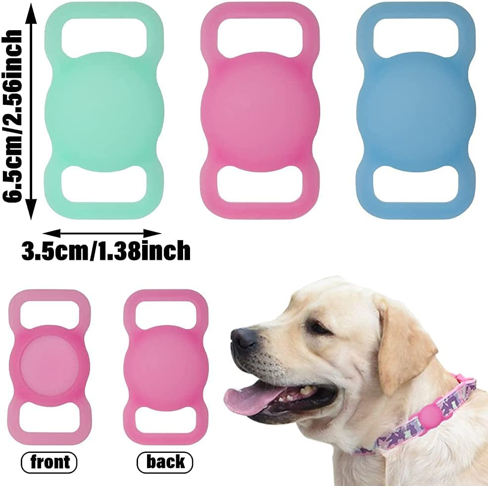 Protective Case Airtag Holder Compatible for Airtag GPS Tracker, Fit for Dog Cat Collar Accessories Pet Loop Holder, Cat Dog Collar Finder Tracker Locator(Pack of 3,Blue,Green,Pink/Night Glow) Electronics > GPS Accessories > GPS Cases DYYGIRL   