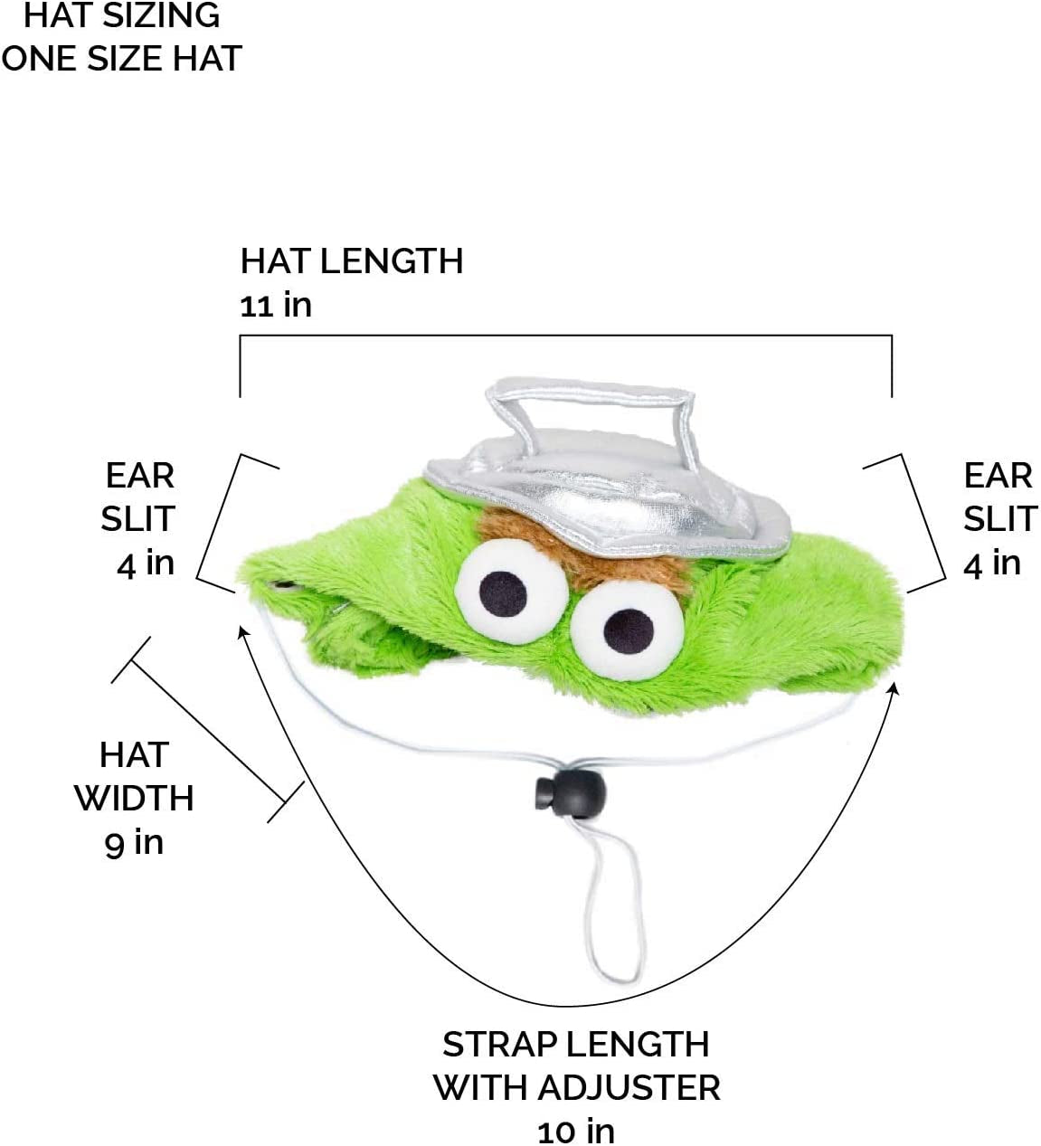 Pet Krewe Large Oscar the Grouch Dog Costume - Fits Small, Medium, Large and Extra Large Pets - Perfect for Halloween, Christmas Holiday, Parties, Photoshoots, Gifts for Dog Lovers