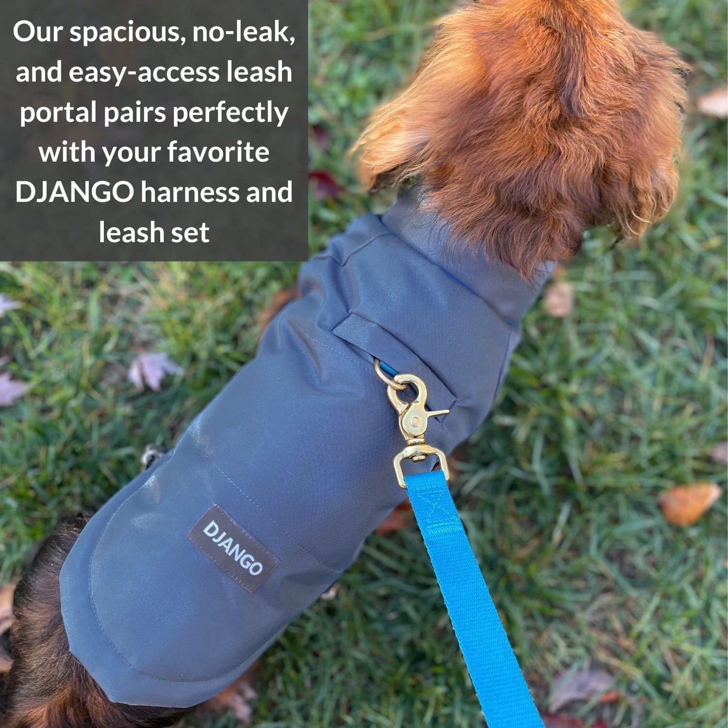 DJANGO Puffer Dog Jacket and Reversible Cold Weather Dog Coat—Water-Repellent and Adjustable Dog Jacket with Windproof Protection, Easy-Access Leash Portal, and Velcro Closure (Medium, Twilight Blue) Animals & Pet Supplies > Pet Supplies > Dog Supplies > Dog Apparel DJANGO   