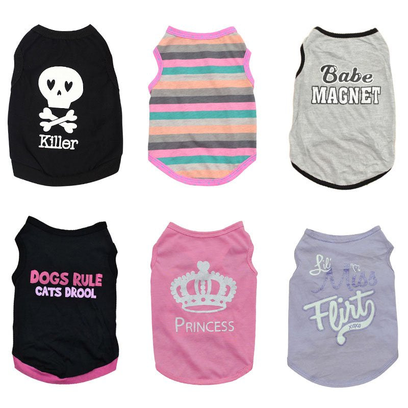 Pet Small Dog Puppy Vest T-Shirt Coat Pet Clothes Apparel XS S M L Summer Animals & Pet Supplies > Pet Supplies > Dog Supplies > Dog Apparel BODYJONES   