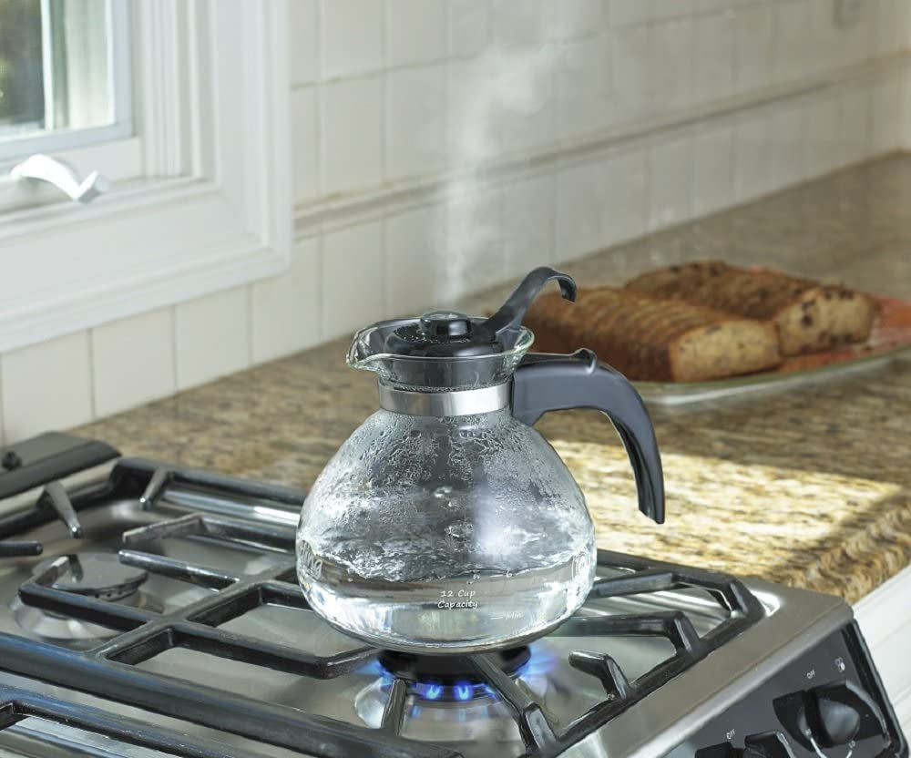 CAFÉ BREW COLLECTION Borosilicate Glass Stove Top Whistling Tea Kettle - Best BPA Free Whistling Tea Kettle - Best Glass Tea Kettle - 12 Cup Stovetop Glass Whistling Tea Kettle by Medelco Animals & Pet Supplies > Pet Supplies > Dog Supplies > Dog Apparel Medelco   