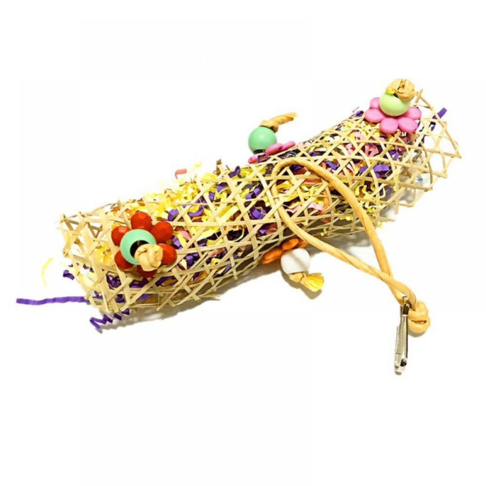 Prettyui 3Pcs Bird Parrot Toys Hanging Bell Pet Bird Cage Hammock Swing Toy Hanging Toy for Small Parakeets Cockatiels, Conures, Macaws, Parrots,Finches