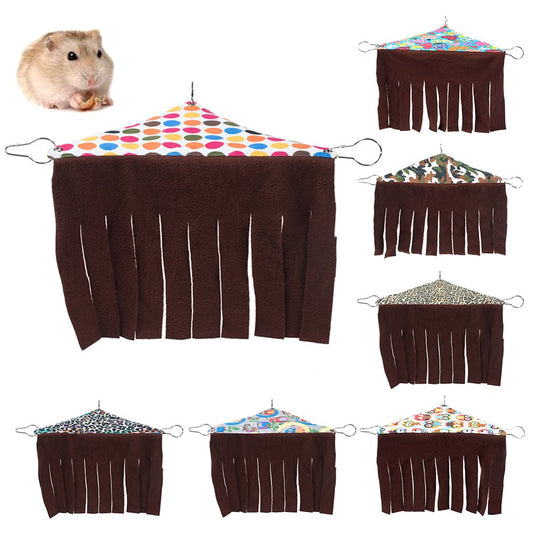 Pet Enjoy Guinea Pig Hammock Hideout,Hamster Hideaway Corner Small Animals Toys Cage Accessories Funny Habitat Tent for Guinea Pigs Chinchillas Hedgehogs Small Pets