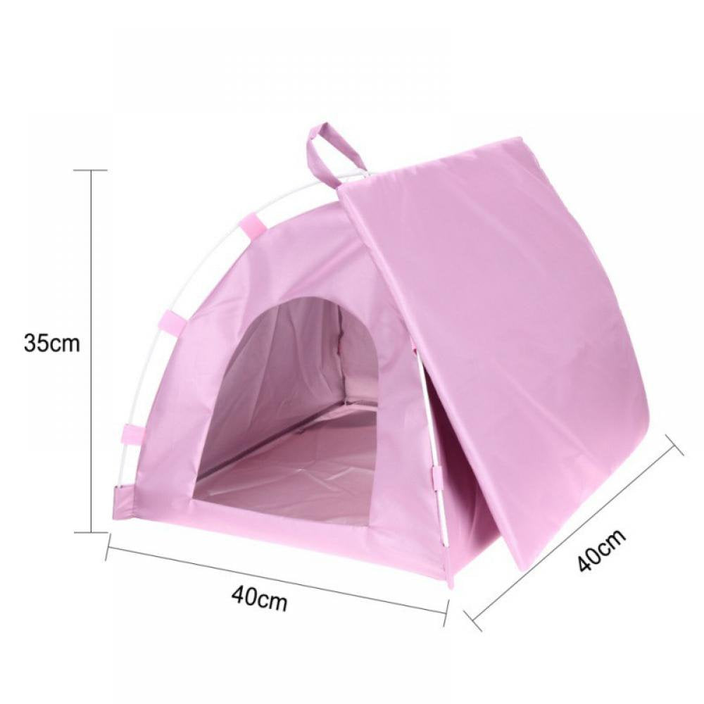 Prettyui Portable Pet Dog House Tent Small Dogs Outdoor Dog Cage Oxford Foldable Cloth Puppy Cats Pet Dog Bed-Light Red Animals & Pet Supplies > Pet Supplies > Dog Supplies > Dog Houses Prettyui   