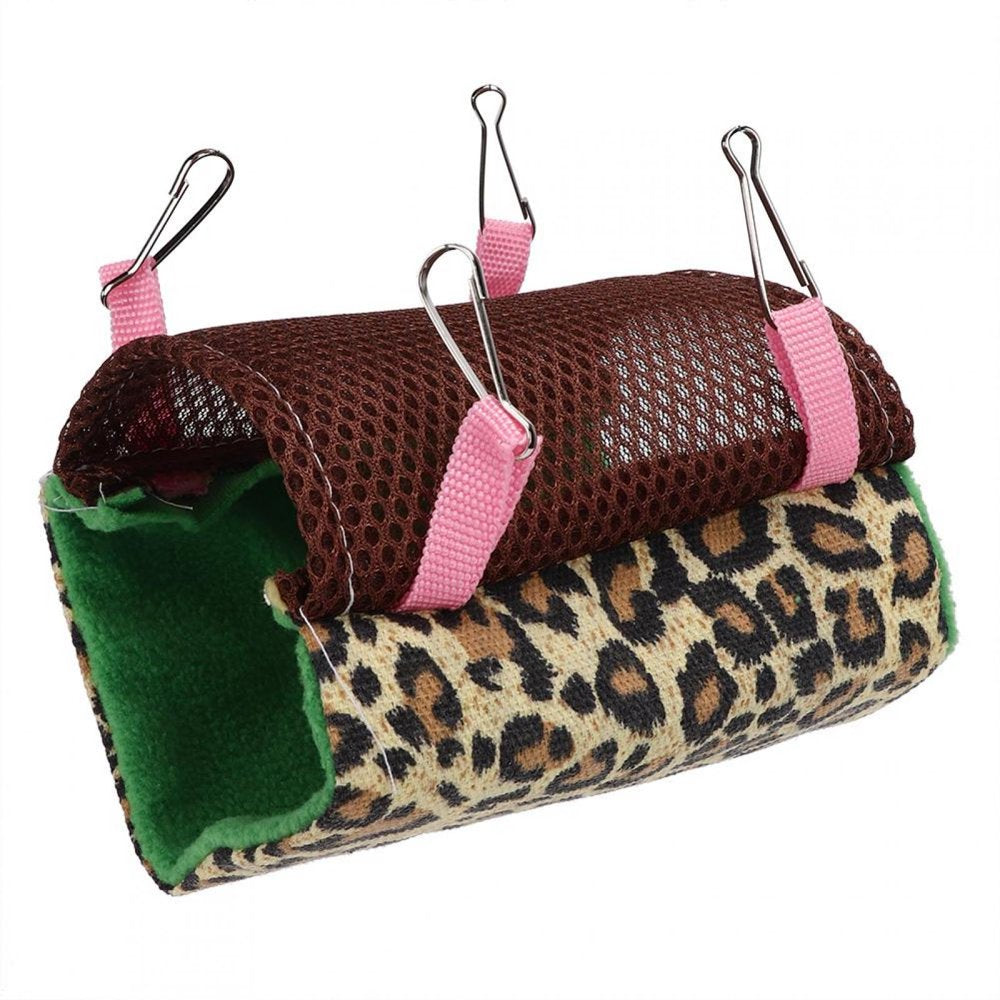 Haofy Small Animal Hammock Comfortable Soft Flannelette Sleepy Pad Hammock Green Leopard Print Pet Bedding Accessories for Small Animals Rats, Hamster, Chinchilla, Guinea Pig Animals & Pet Supplies > Pet Supplies > Small Animal Supplies > Small Animal Bedding Haofy   