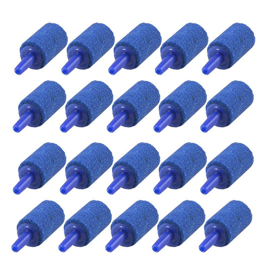 Frcolor 20 Pcs Air Stone Mineral Bubble Diffuser Airstones Diffuser for Aquarium Fish Tank Pump Hydroponics (Blue)
