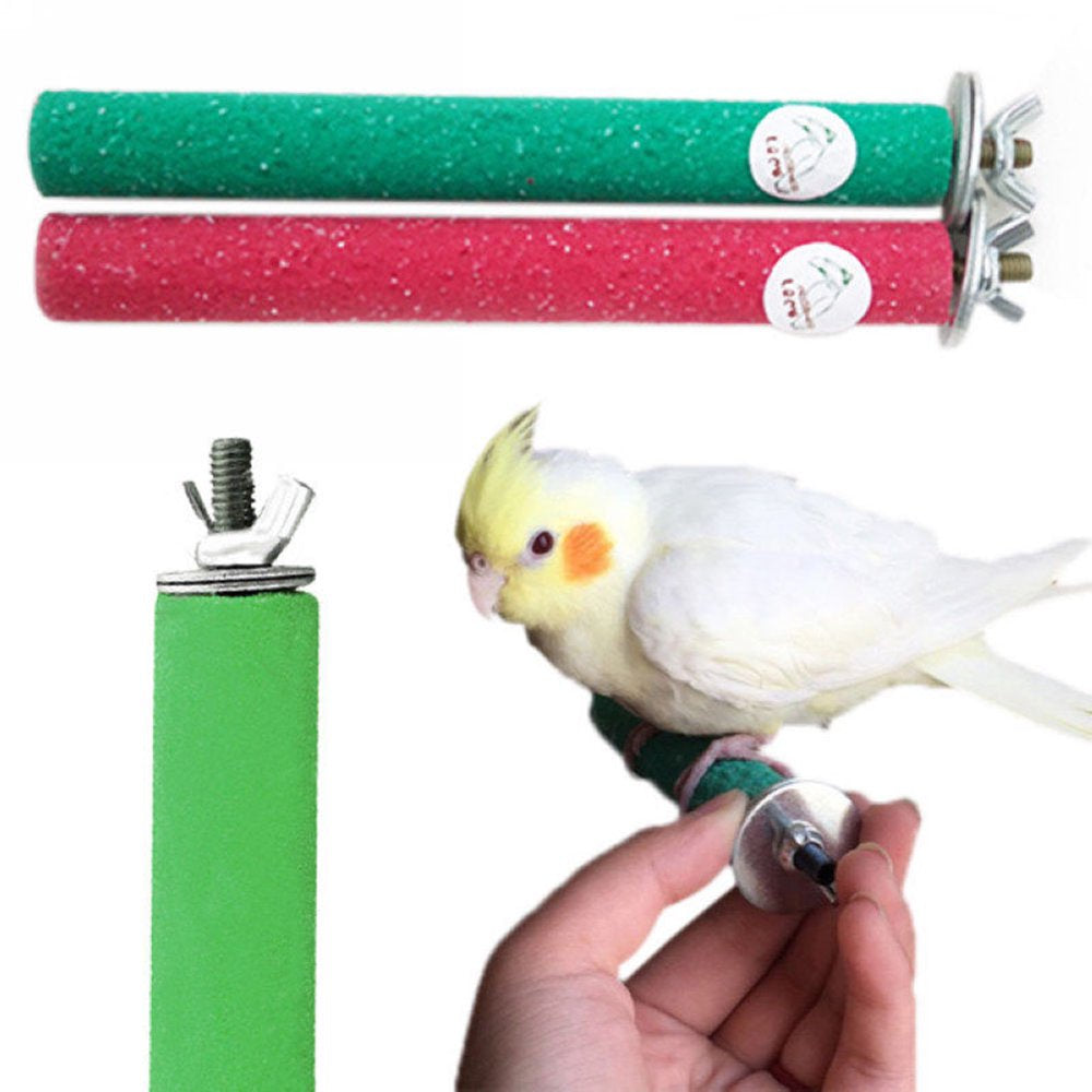 Walbest 3Pcs Wood Stand Paw Grinding Stick Toy Colorful Pet Bird Cage Stand Rod for Bird Parrot Budgies Parakeet Cockatiels Cage Accessories (Random Color 5.5") Animals & Pet Supplies > Pet Supplies > Bird Supplies > Bird Cage Accessories Walbest Random Color 1PC  