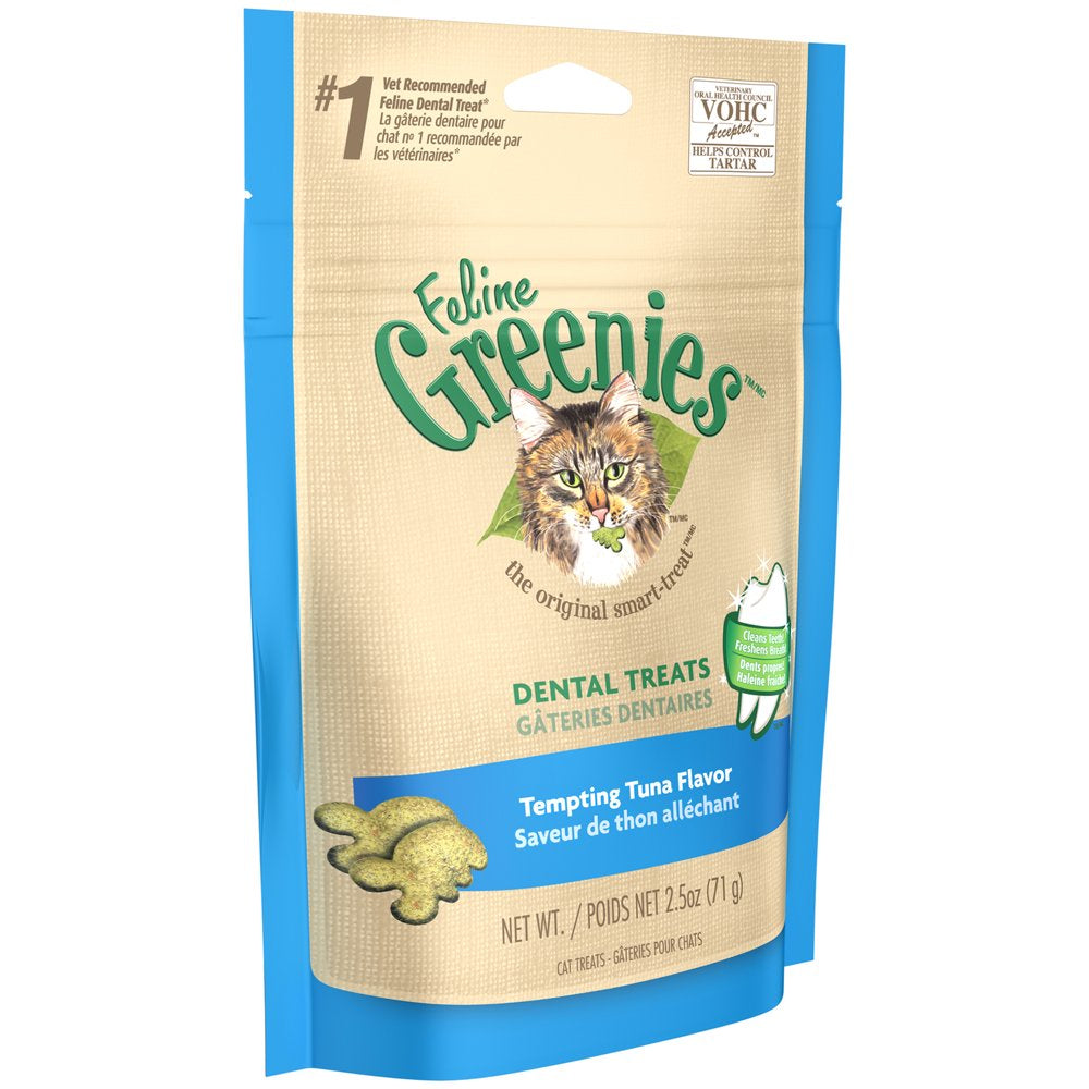 Feline Greenies Dental Natural Cat Treats, Tempting Tuna Flavor, 2.5 Oz. Pouch Animals & Pet Supplies > Pet Supplies > Cat Supplies > Cat Treats Mars Petcare   