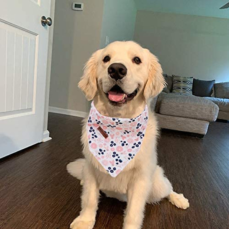 Elegant Little Tail Dog Bandana for Boy Girl Small Medium Large Dogs, Comfortable Dog Bibs Scarf, Adjustable Square Dog Kerchief Animals & Pet Supplies > Pet Supplies > Dog Supplies > Dog Apparel Elegant little tail   