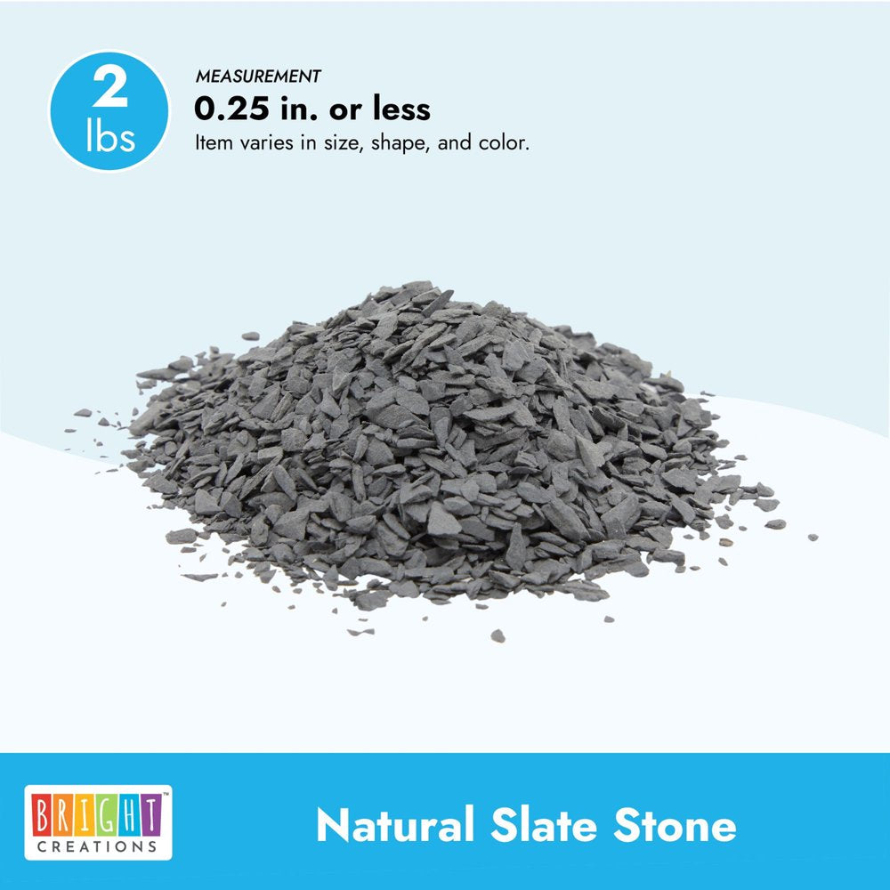 Natural Grey Slate Rocks Stones for Gardening, Aquarium, Landscapes, Reptiles, Terrarium, Pond Accessories, 2 Lb., 0.25 In. Animals & Pet Supplies > Pet Supplies > Small Animal Supplies > Small Animal Habitat Accessories Juvo Plus   