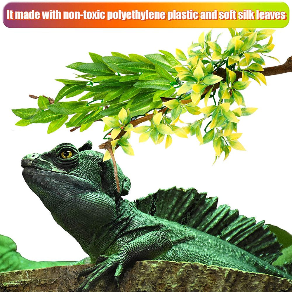 Kernelly Artificial Reptile Plants Lifelike Reptiles Terrarium Leaves Plastic Reptile Habitats Plant Amphibian Hanging Terrarium Plants Animals & Pet Supplies > Pet Supplies > Reptile & Amphibian Supplies > Reptile & Amphibian Habitats Kernelly   